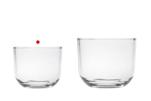 Dekoratives Glasgefäß aus Klarglas 125x103 mm für Kerze-bildgruppe
