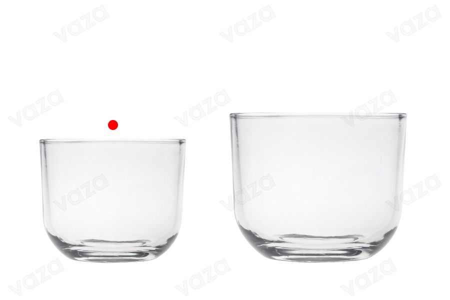Dekoratives Glasgefäß aus Klarglas 125x103 mm für Kerze-bildgruppe