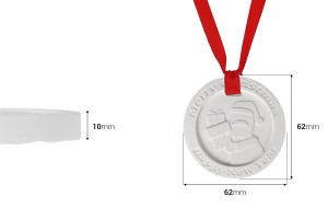 Gips-Hänge-Raumdiffusor im Weihnachtsdesign 62x10 mm mit rotem Band (Duft)-2
