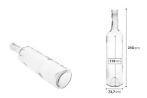 Transparente Weinflasche 750ml Europea 18,3 mm - 35 Stk-bildabmessungen