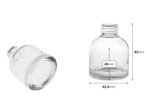 Flacon cylindrique en verre de 100 ml (PP 28) pour parfum d'ambiance-εικόνα_διαστάσεις