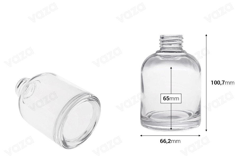 Flacone cilindrico in vetro da 150 ml (PP 28) per profumazione ambiente Flacone cilindrico in vetro da 150 ml (PP 28) per profumazione ambiente-εικόνα_διαστάσεις