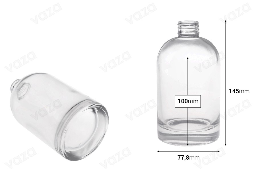 Flacon cylindrique en verre de 350 ml (PP 28) pour parfum d'ambiance Flacon cylindrique en verre de 350 ml (PP 28) pour parfum d'ambiance-εικόνα_διαστάσεις