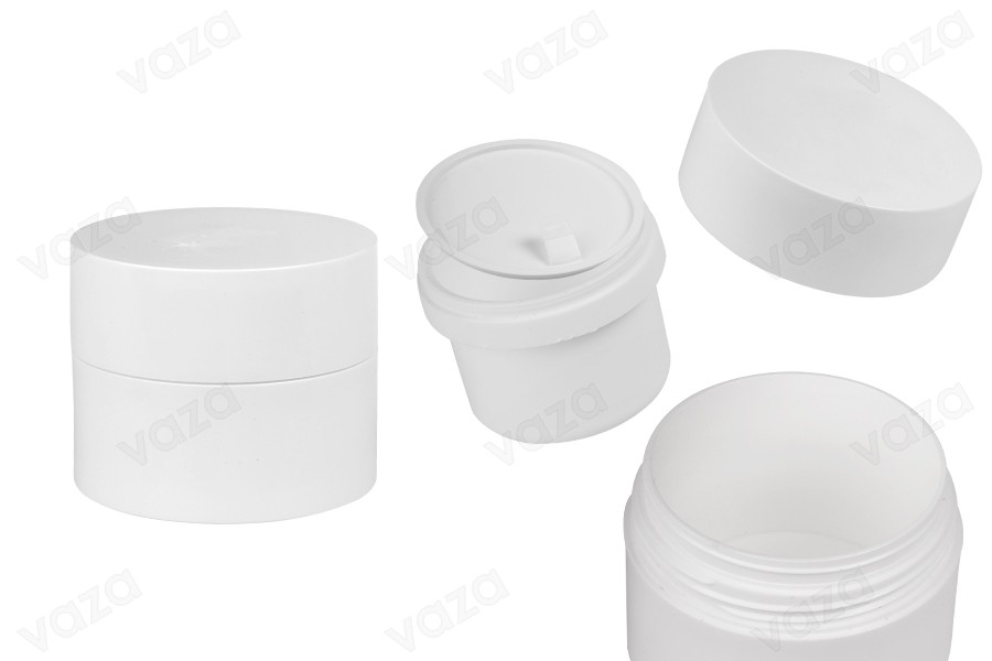 Pot rechargeable en plastique de 100 ml avec couvercle et joint en plastique Pot rechargeable en plastique de 100 ml avec couvercle et joint en plastique-photo_produit