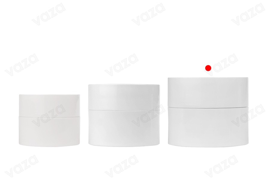 Pot rechargeable en plastique de 100 ml avec couvercle et joint en plastique Pot rechargeable en plastique de 100 ml avec couvercle et joint en plastique-photo_groupe