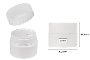 Pot rechargeable en plastique de 30 ml avec couvercle et joint en plastique-εικόνα_διαστάσεις