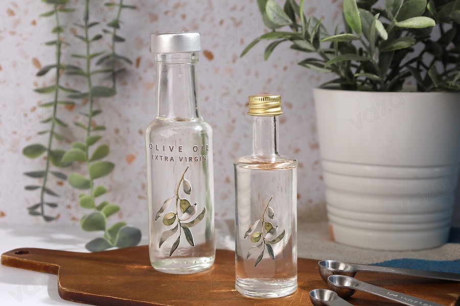 Bouteille transparente pour huile d'olive de 125 ml Dorica (PP 31,5)-photo_groupe