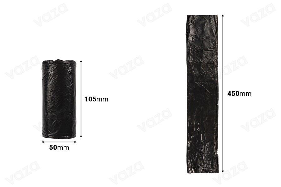 Πλαστικές σακούλες μίας χρήσης 50x45 cm, χωρίς κορδόνι - ρολό 50 τεμαχίων-εικόνα_διαστάσεις