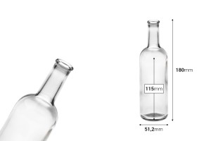 Glass bottle for ouzo 200ml - 22 pcs-εικόνα_διαστάσεις