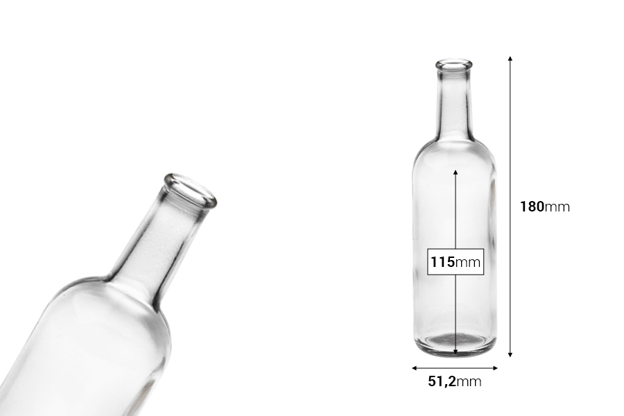 Glass bottle for ouzo 200ml - 22 pcs Glass bottle for ouzo 200ml - 22 pcs