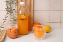 Glass bottle 1000ml clear with PP35 neck