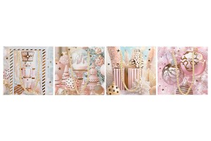 Weihnachtsgeschenktüten aus Papier, 150 x 60 x 145 mm, mit Kordel zum Aufhängen – 12 Stück, verschiedene Designs-bildgruppe
