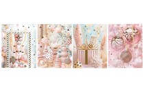 Weihnachtliche Geschenktüten aus Papier, 180 x 100 x 230 mm, mit Kordelzug zum Aufhängen – 12 Stück, verschiedene Designs-bildgruppe