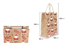 Weihnachtliche Geschenktüten aus Kraftpapier, 180 x 85 x 240 mm, mit Kordelzug zum Aufhängen – 12 Stück, verschiedene Designs Weihnachtliche Geschenktüten aus Kraftpapier, 180 x 85 x 240 mm, mit Kordelzug zum Aufhängen – 12 Stück, verschiedene Designs-bildabmessungen