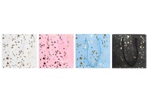 Sachets cadeaux en papier 150 x 60 x 145 mm avec détails dorés et ficelle pour l'anse - 12 pièces, couleurs assorties-photo_groupe