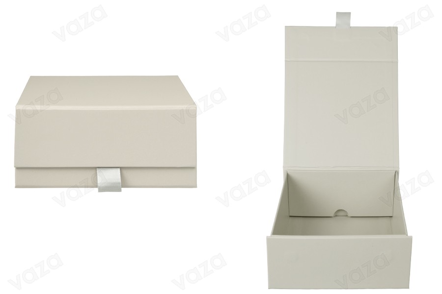 Boîte en carton gris avec fermeture magnétique 150 x 73 x 150 mm Boîte en carton gris avec fermeture magnétique 150 x 73 x 150 mm-εικόνα_προϊοντική