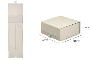 Grauer Karton mit Magnetverschluss, 150 x 73 x 150 mm-εικόνα_διαστάσεις