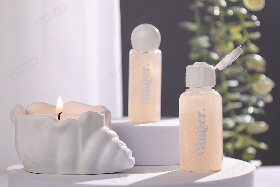 Bottiglietta in plastica da 35 ml con tappo flip-top - Confezione da 12 pezzi.-gruppo_immagini