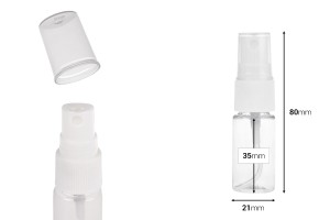 Bouteille PET de 10 ml avec vaporisateur pour les matières huileuses légères en lot de 12 pièces-εικόνα_διαστάσεις