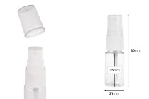 Bottiglia in PET da 10 ml con atomizzatore spray per sostanze oleose in confezione da 12 pezzi Bottiglia in PET da 10 ml con atomizzatore spray per sostanze oleose in confezione da 12 pezzi-dimensioni_immagine