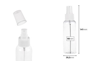 Bouteille PET de 100 ml avec vaporisateur pour matières grasses légères en lot de 12 pièces-εικόνα_διαστάσεις