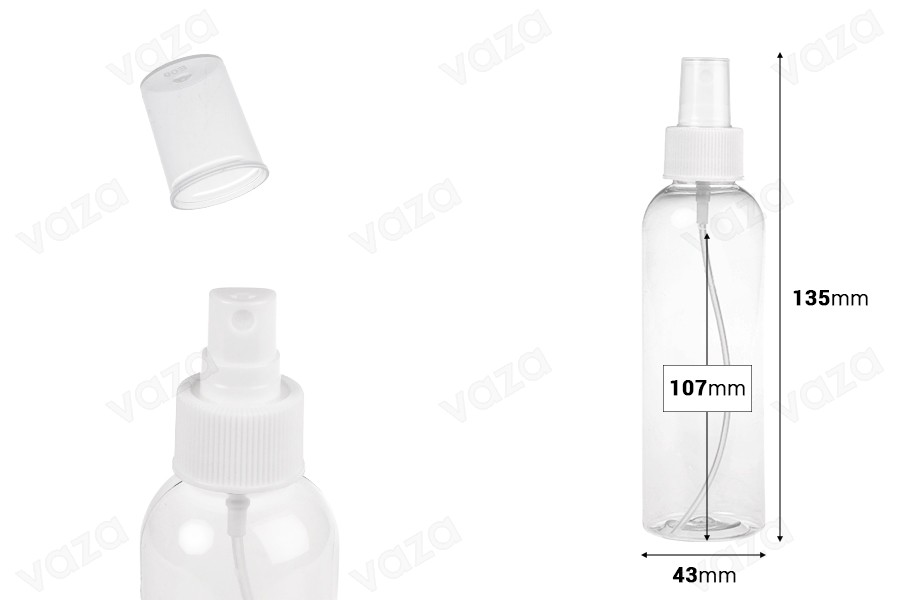 PET Μπουκάλι 150 ml με σπρέι για ελαφρά λιπαρές ουσίες σε συσκευασία των 12 τεμαχίων PET Μπουκάλι 150 ml με σπρέι για ελαφρά λιπαρές ουσίες σε συσκευασία των 12 τεμαχίων-εικόνα_διαστάσεις