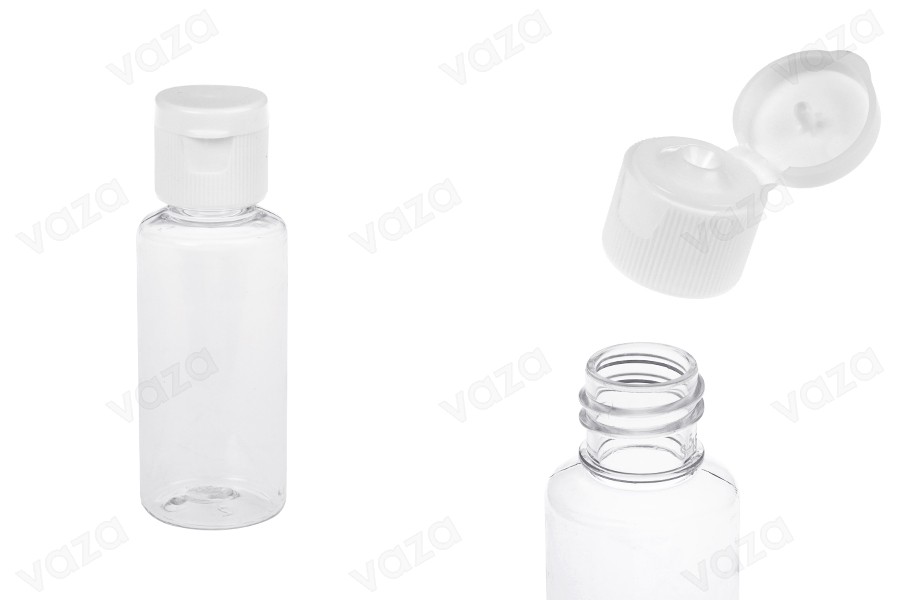 Μπουκαλάκι για σαμπουάν 30 ml πλαστικό με καπάκι flip-top - 12 τμχ-εικόνα_προϊοντική