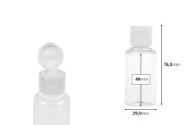 35ml plastic bottle with flip top cap - available in a package with 12 pcs-image_dimensions