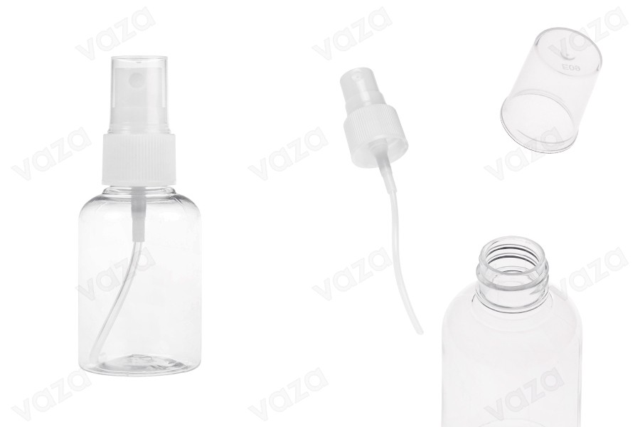 50ml PET spray bottle for slightly fatty solutions in a package with 12 pieces.-image_product