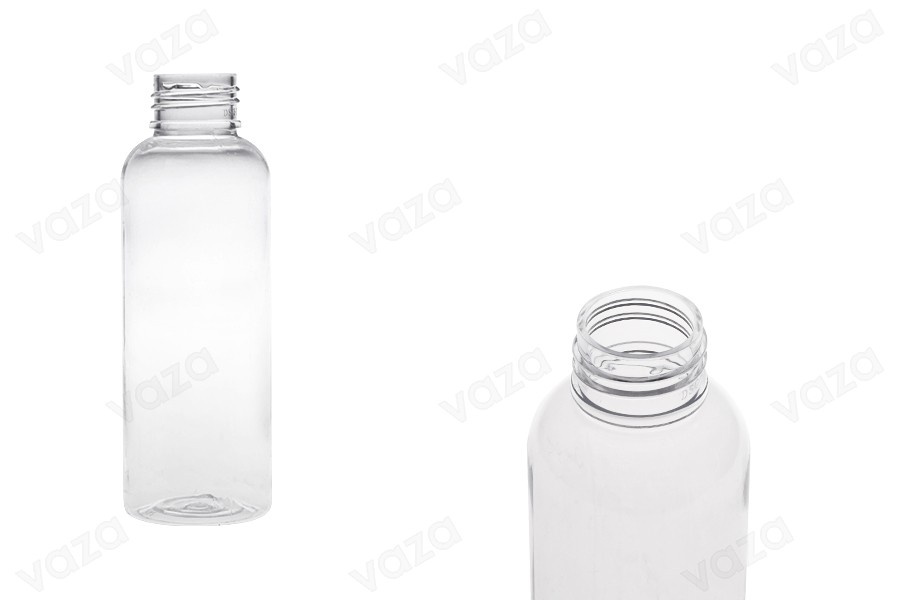 PET-Flasche 100 ml zylindrisch (PP 24/410) - 12 Stück-produktbild