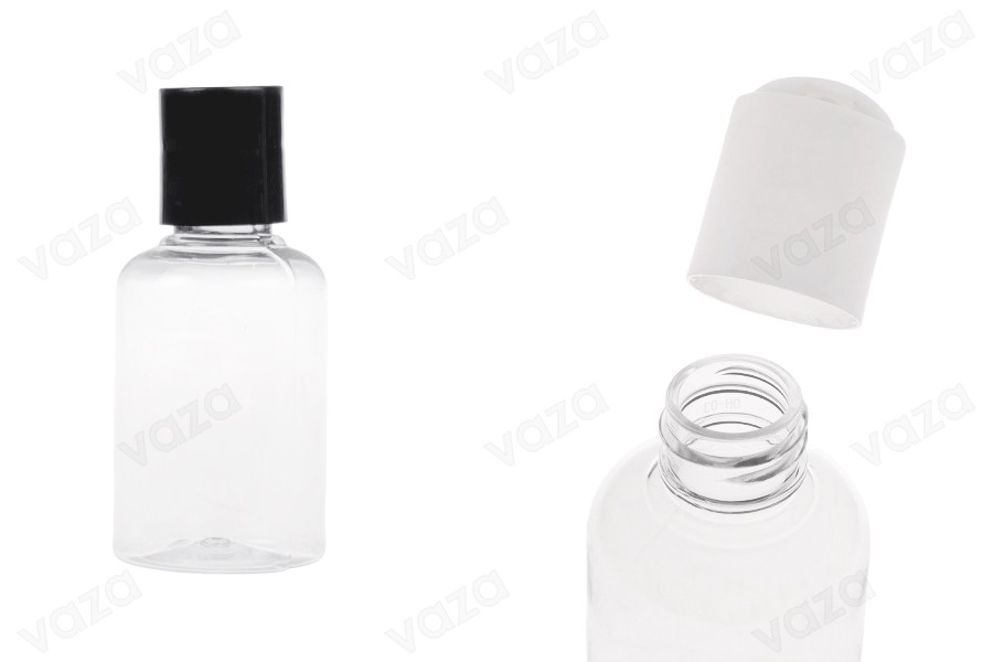Μπουκάλι 50 ml πλαστικό (PET) με καπάκι Disk-top - 12 τμχ Μπουκάλι 50 ml πλαστικό (PET) με καπάκι Disk-top - 12 τμχ-εικόνα_προϊοντική
