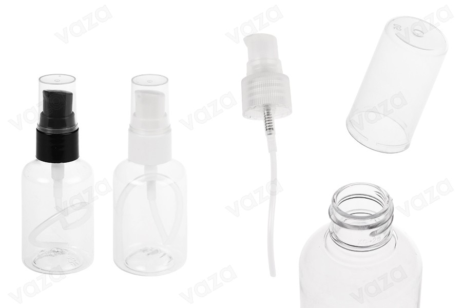 Μπουκάλι 50 ml πλαστικό (PET) με αντλία - 12 τμχ-εικόνα_προϊοντική