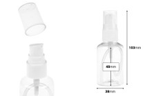 Μπουκάλι 50 ml πλαστικό (PET) με αντλία - 12 τμχ Μπουκάλι 50 ml πλαστικό (PET) με αντλία - 12 τμχ-εικόνα_διαστάσεις