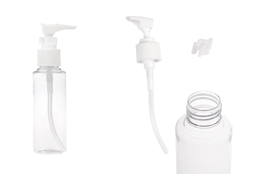 PET-Flasche 100ml mit Pumpe für Schampoo in einer Packung mit 12 Stücken PET-Flasche 100ml mit Pumpe für Schampoo in einer Packung mit 12 Stücken-produktbild