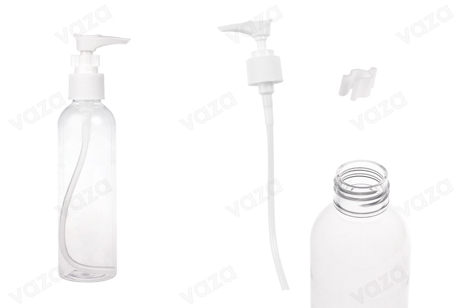 PET Μπουκάλι 200 ml με αντλία για σαμπουάν σε συσκευασία των 12 τεμαχίων-εικόνα_προϊοντική