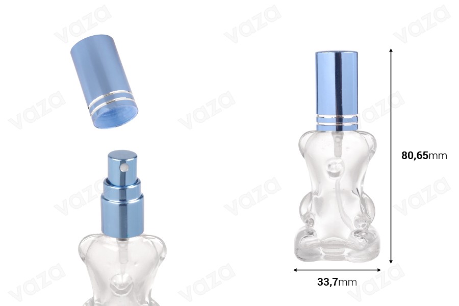 Spruzzatore da 10 ml a forma di orsetto per profumi, ideale per bomboniere di battesimo.-εικόνα_διαστάσεις