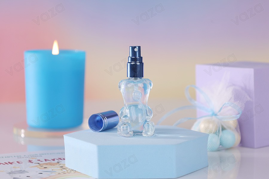 Spruzzatore da 10 ml a forma di orsetto per profumi, ideale per bomboniere di battesimo.-εικόνα_σύνθεση