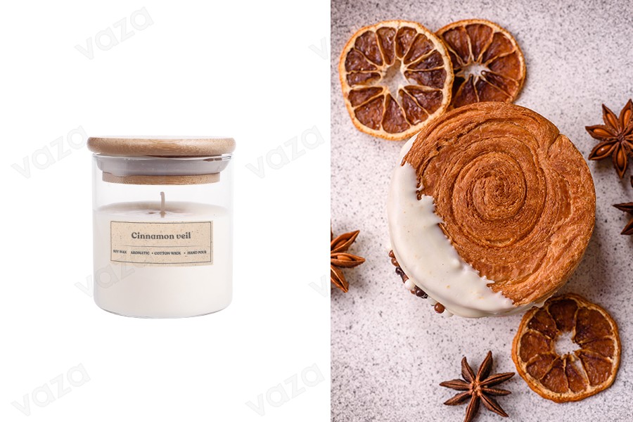 Cinnamon veil scented soy candle with cotton wick (110gr) Cinnamon veil scented soy candle with cotton wick (110gr)-image_product