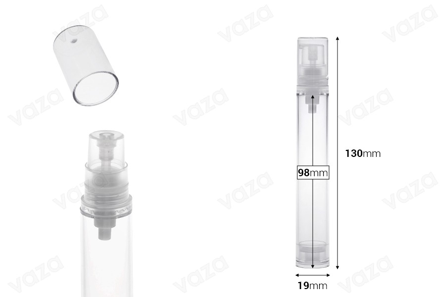 Tube airless pour crème de 17 ml en lot de 12 pièces-photo_dimensions