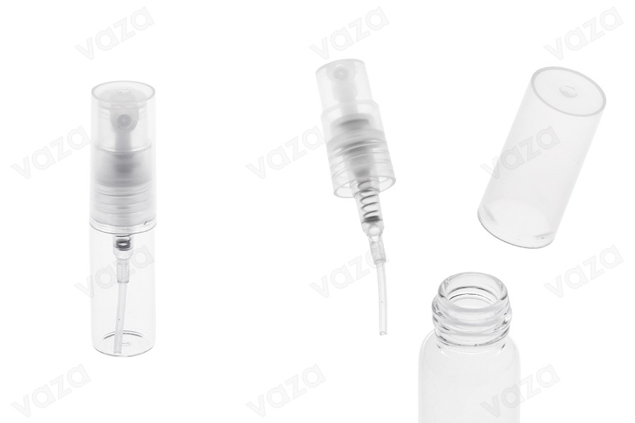 Flacone di vetro da 3 ml con spray e tappo di plastica pieno Flacone di vetro da 3 ml con spray e tappo di plastica pieno-immagine_prodotto