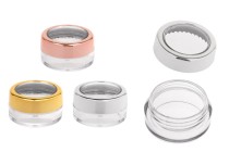 Vasetto in acrilico trasparente da 5 ml con dettaglio sul coperchio - 12 pezzi Vasetto in acrilico trasparente da 5 ml con dettaglio sul coperchio - 12 pezzi-immagine_prodotto