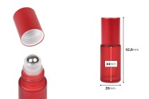 Flaconi roll-on in vetro da 5 ml con sfera e tappo in metallo, disponibili in diversi colori - 6 pezzi-dimensioni_immagine