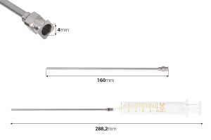 Shiringë qelqi 10 ml me gjilpërë metalike 15cm-εικόνα_διαστάσεις