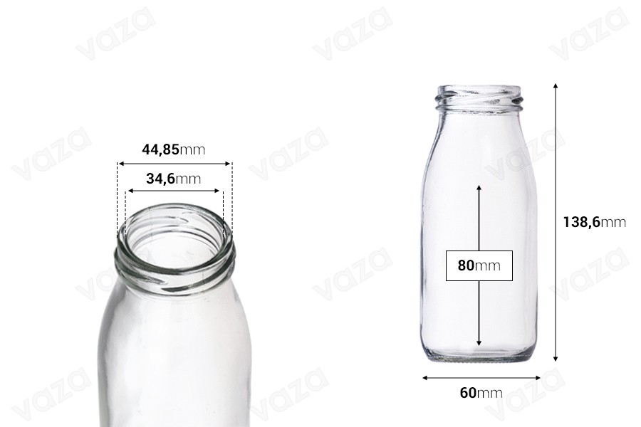 250ml glass bottle for juices, available with straw hole lid 250ml glass bottle for juices, available with straw hole lid-εικόνα_διαστάσεις