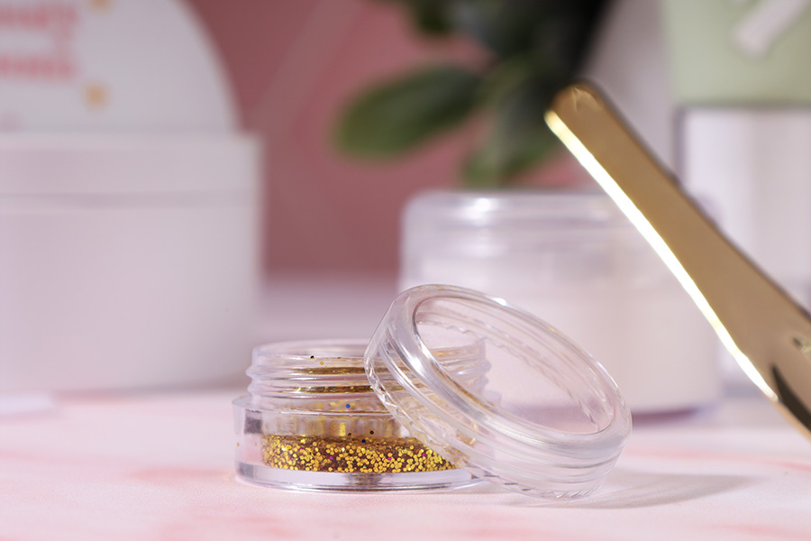 Βαζάκι ακρυλικό 5 ml διάφανο με καπάκι - 12 τμχ-εικόνα_σύνθεση