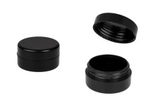 Pot en plastique pour crème de 5ml de couleur noire en lot de 12 pcs Pot en plastique pour crème de 5ml de couleur noire en lot de 12 pcs-photo_produit