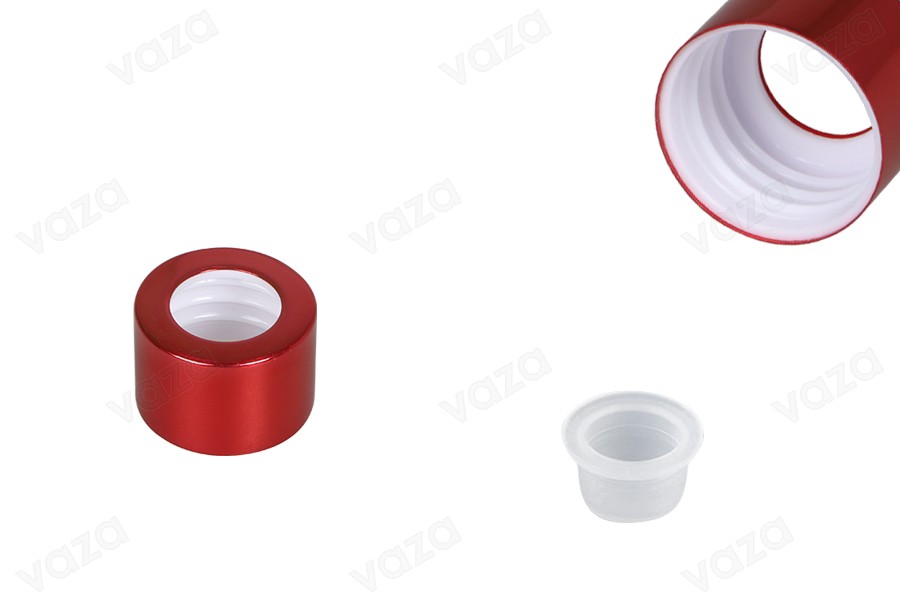 Couvercle en aluminium pour odorants de pièces PP28 avec fente pour bâtonnets et bouchons en différentes couleurs Couvercle en aluminium pour odorants de pièces PP28 avec fente pour bâtonnets et bouchons en différentes couleurs-photo_produit