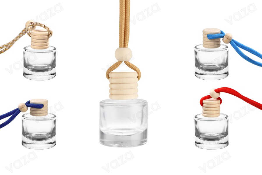 10 ml Flasche für zylindrisches Autoparfüm mit Holzdeckel - 25 Stk 10 ml Flasche für zylindrisches Autoparfüm mit Holzdeckel - 25 Stk-produktbild