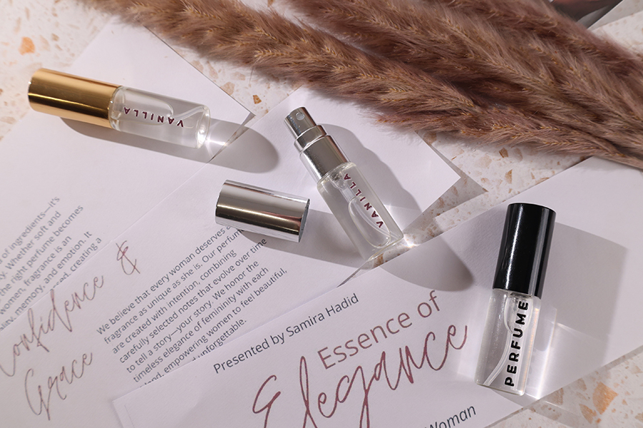 Μπουκαλάκια 5 ml με σπρέι για αρώματα γυάλινο με καπάκι αλουμινίου-εικόνα_σύνθεση