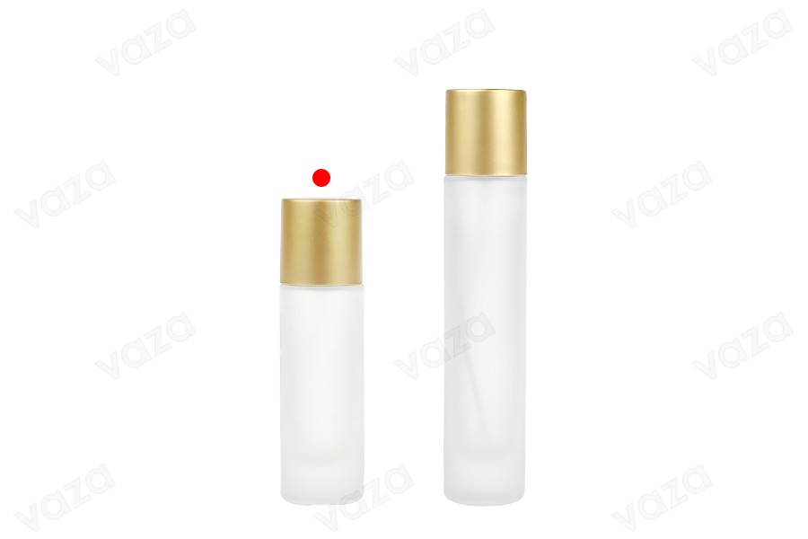 Φιάλη αρωμάτων αμμοβολής 30 ml με σπρέι και καπάκι σε διάφορα ματ χρώματα-εικόνα_σύνθεση